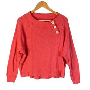 We The Free Top Women Size‎ Small Long Sleeve Burnout Relaxed Fit Oversized Boho